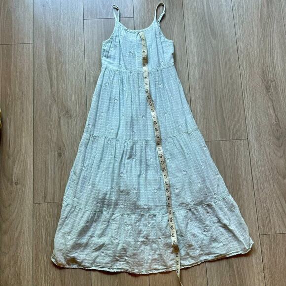 Cat & Jack Girls' Floral Knit Maxi Dress Mint green SZ 7/8 summer spring - Picture 3 of 8